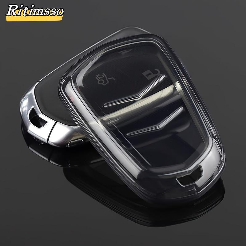 Car Key Shell Case Cover for Cadillac ATS CT6 CTS DTS DF27 XT5 Escalade ESV SRX STS XTS ELR 2014 - 2018 Remote Key Holder Keychain