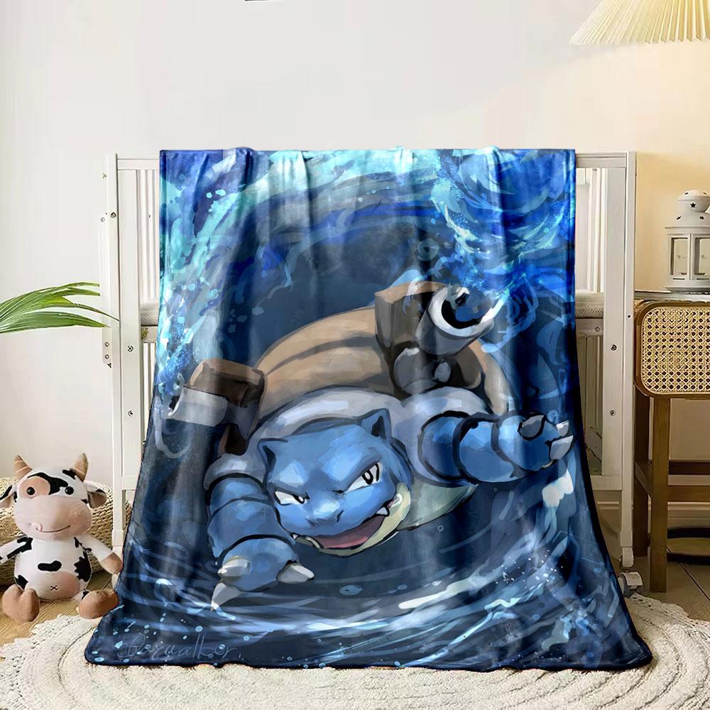 

A dynamic swirl of water with a blue turtle-like creature in motion. for all seasons blanket lunch break throw gift 80cm x 120cm