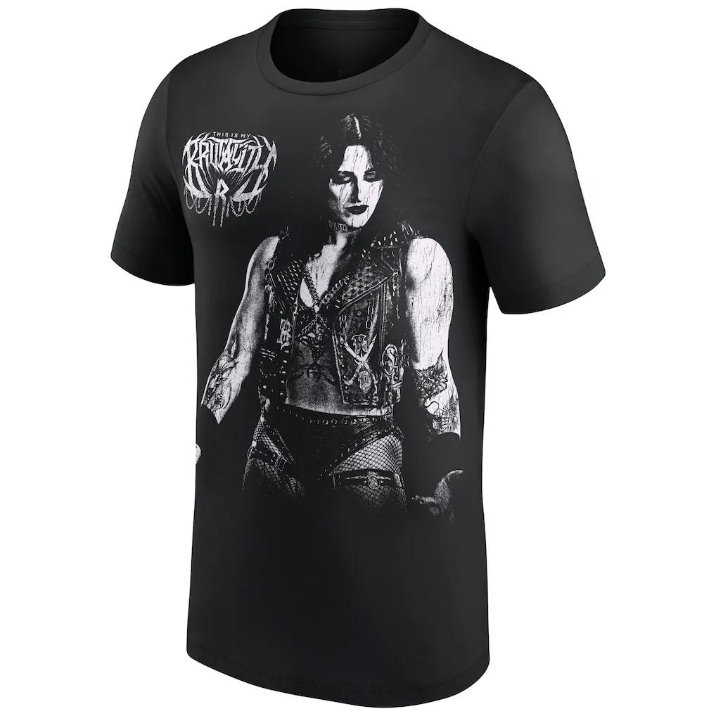 

2026 New Rhea Ripley Series Pure Cotton Tshirt for Men and Women Summer Clothing Fashion Casual Short Sleeved Tshirt Streetwear XL