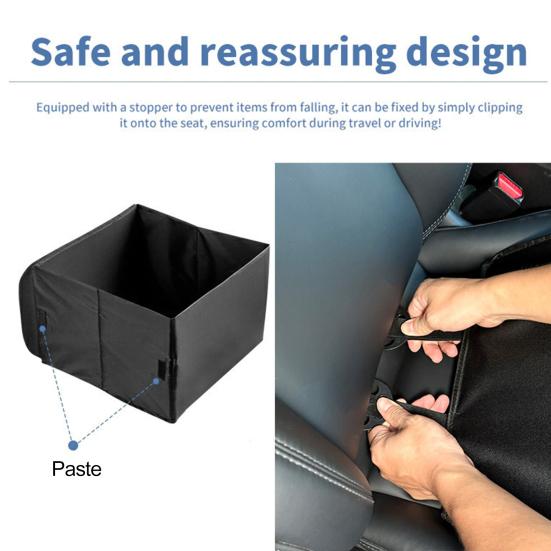 Organizzatore per Sedile Auto e Supporto Lombare 2-in-1 Scatola Portaoggetti Cuscino Supporto Schiena 30L Pieghevole Organizer per Sedile Anteriore Posteriore per SUV Auto Camion Furgone
