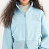 Girls School Kids 2PCS Tracksuit  Cotton Alphabet Double Zip Crop Workout Sweatshirt Jacket+Sweatpant  Child Jogger Outfit 5-16 Yr
