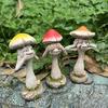 Mushroom Decor Funny Resin Art Quirky Zen Ornaments Creative Home Accents See No Evil/Hear No Evil/Speak No Evil