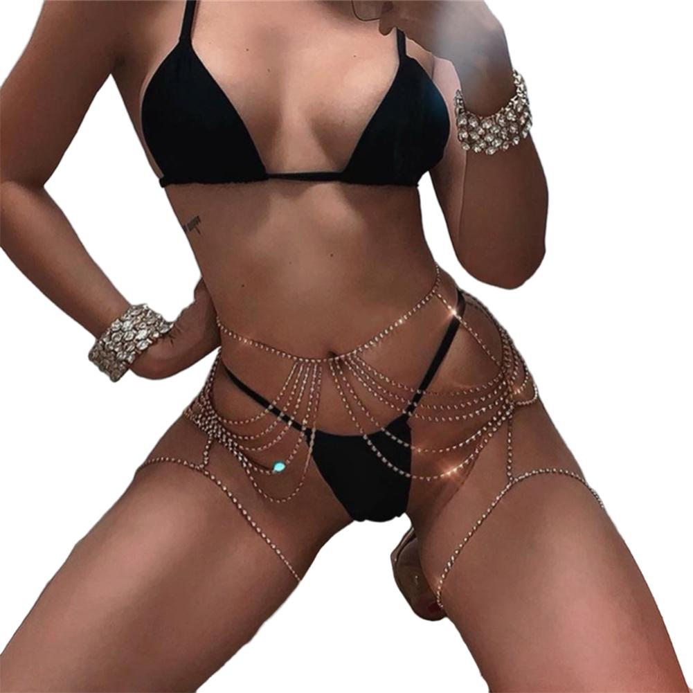 Women Body Chains Jewelry Adjustable Layered Belly Waist Chains Versatile Fashion Body Accessories