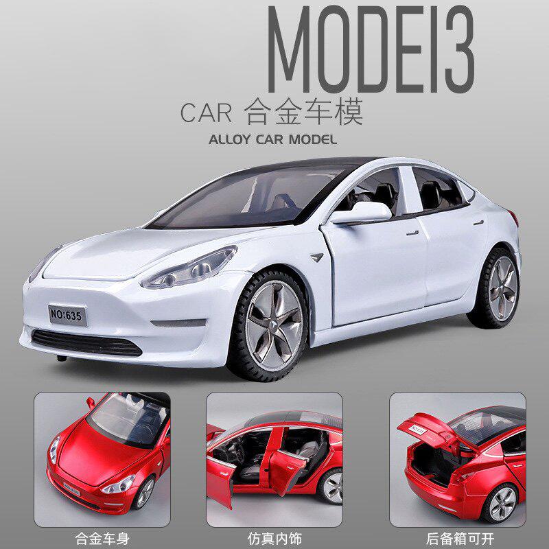 1:32 Model 3 Mid-size Luxury Sedan Alloy Metal Diecast Model Car Home Decoration & Collectibles Hobby Display Ornaments Holiday