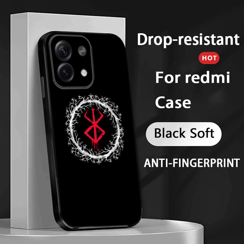 

Berserk Comics guts cool man design Phone Case For Xiaomi Redmi Note 14 13 12 11 Pro Plus S 5G 14C A3 Soft Black Phone Cover Redmi Note 13