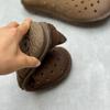 Women's Handmade Leather Shoes Summer Round Head Flat Soft Cowhide Hole Sandals