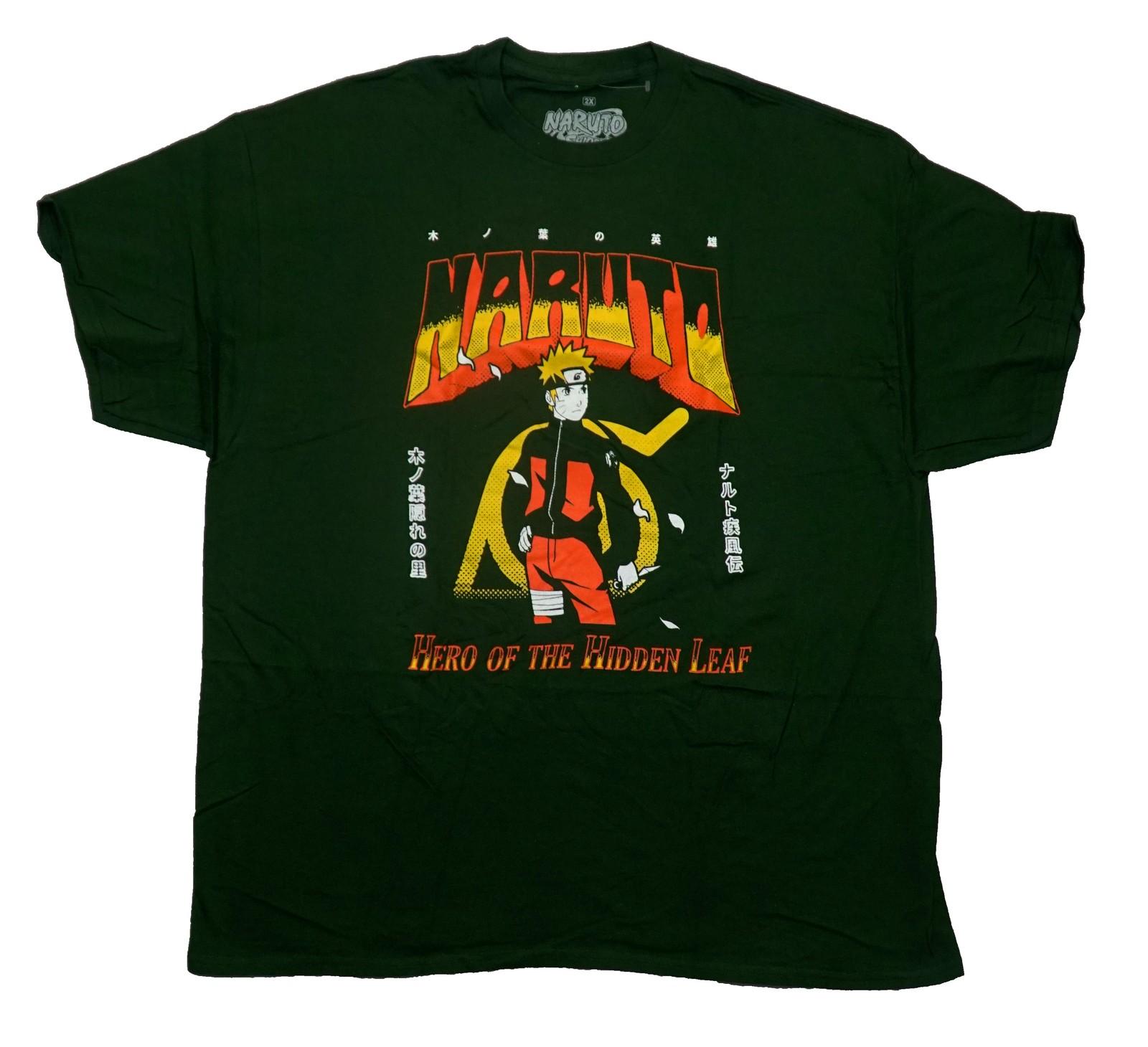 Naruto Shippuden New Adult T-Shirt - Hero of the Hidden Leaf Posing In Front M