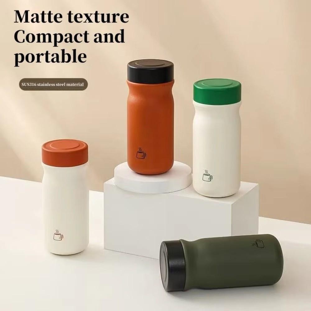 Portable Thermos Bottle Double-Layer Insulated Flask Tea Cup Mini Thermal Water Bottle Hiking