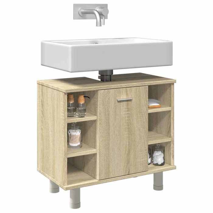 VidaXL Armoire de salle de bain Chêne sonoma 60x32x53,5 cm Aggloméré 856142