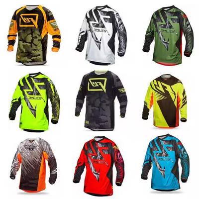 Mens Long Sleeve Mountain Bike Cycling Jersey Quick Dry Breathable Trail Downhill MTB Shirt