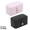 Mini Small PU Leather Jewelry Box Simple Ring Necklace Earrings Storage Minimalist Style Daily Travel Portable Storage Box
