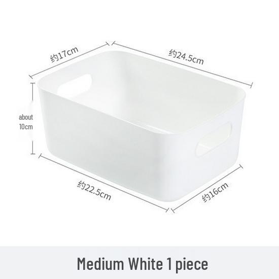 Large Capacity Portable Plastic Storage Box for Cosmetics and Snacks