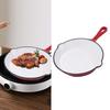 Multipurpose Non-stick Enameled Cast Iron Dutch Oven Flat Bottomed Red Frying Pan Universal Round Omelette Pan Induction Cooker