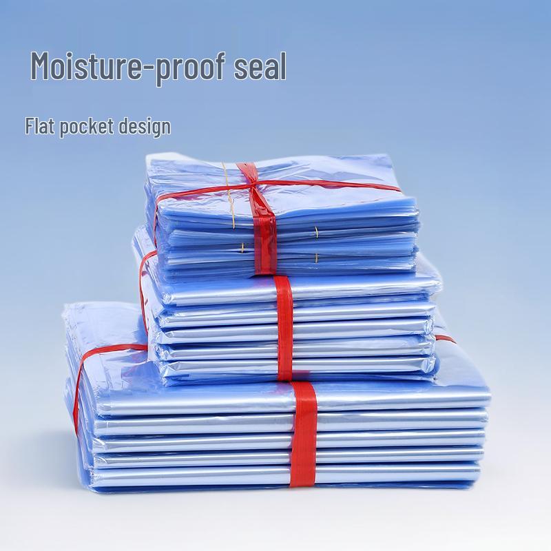 PVC Blue Heat Shrink Film Bag: Moisture & Dust-Proof Packaging Bag 10*15 (200 pcs)