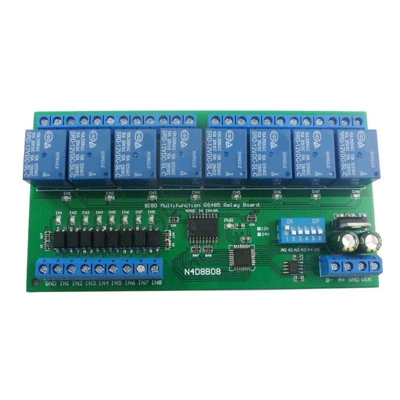 Multifunction RS485 Relays interfaces with 8 Channel Advanced 8 Port RS485 Relays Controllers for Integrated Circuit Control