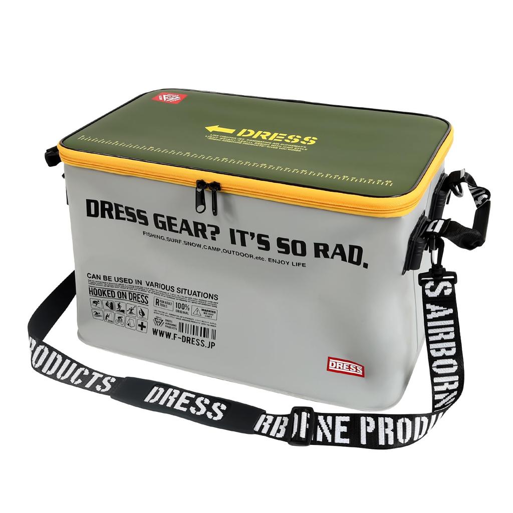 DRESS Waterproof Cargo 36L with Gray x Disaster Trunk Large Waterproof Carry-On Mini, Lid, Olive, Preparedness, Cargo, Container, Waders, Capacity,