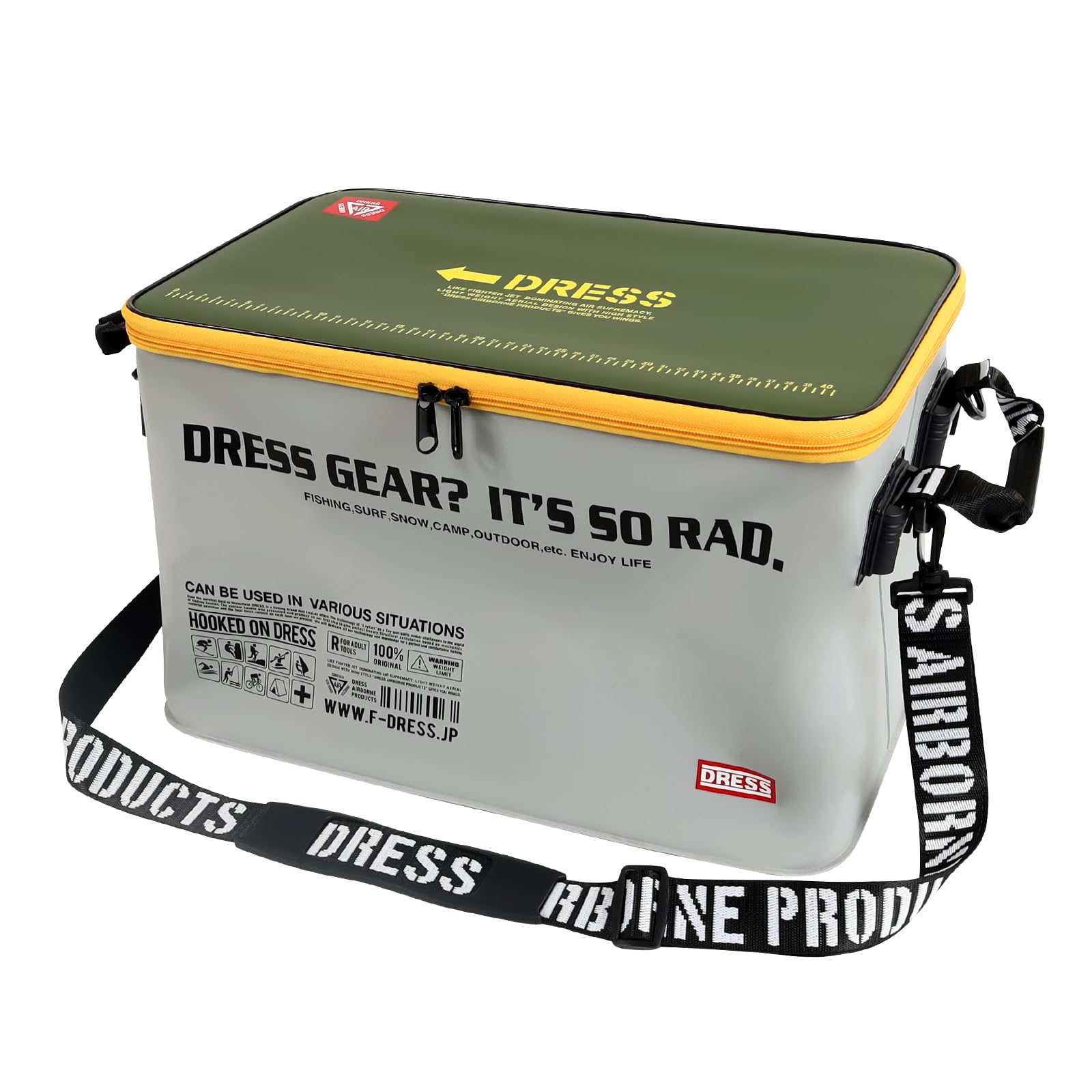 

DRESS Водонепроницаемый Грузовой 36 л с Серый x Disaster Trunk Большой Водонепроницаемый Ручная кладь Мини, Крышка, Оливковый, Готовность, Грузовой, Контейнер, Вейдерсы, Вместимость,