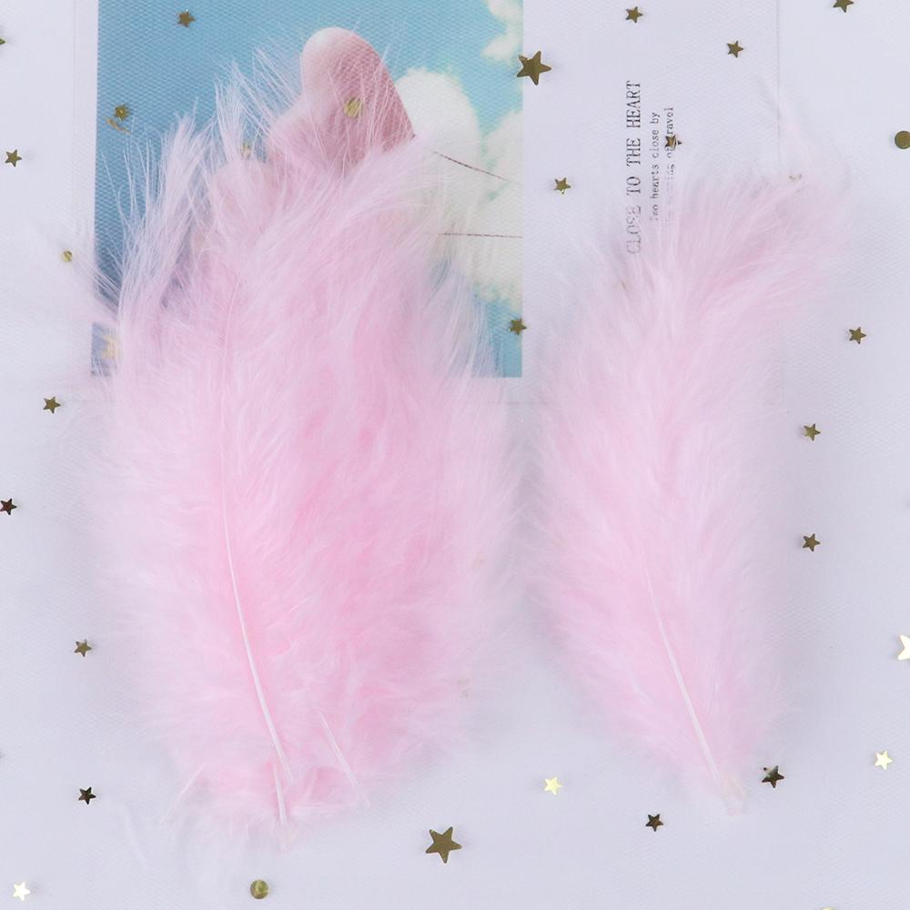 50 PCS Turkey Marabou Feathers 10-15CM Fluffy Decorative Feather for DIY Wedding Dress Jewelry Decoration Accessories Plumes