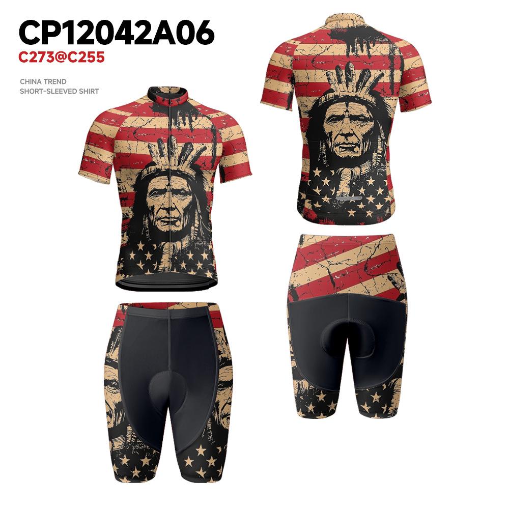 

Мужской летний комплект для велоспорта - Быстросохнущий, дышащий, с коротким рукавом, топ для шоссейного и горного велосипеда Custom design available