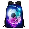 Kids Soccer Backpack Elementary School Students Large Capacity Lightweight Anti-Shock Ergonomic Design With Cartoon Print