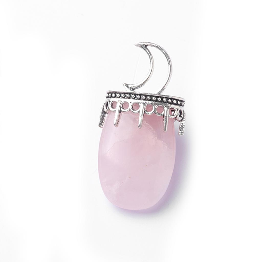 1Pc, Energy Natural Stone Moon Sun Pendant, Bohemian Style Reiki Healing Crystal Gemstone Charms for DIY Necklace Accessories, Creative Jewelry Making