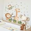 Self-Adhesive Jungle Animal Wall Stickers Easy To Apply Kids Room Wallpaper  Home Decoration
