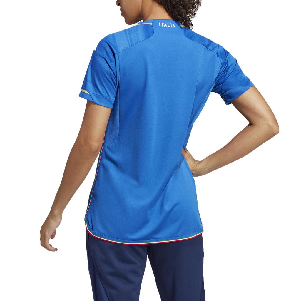 Adidas Logo Print Round Neck Short Sleeve Soccer Jersey Men Tops Blue HT1613