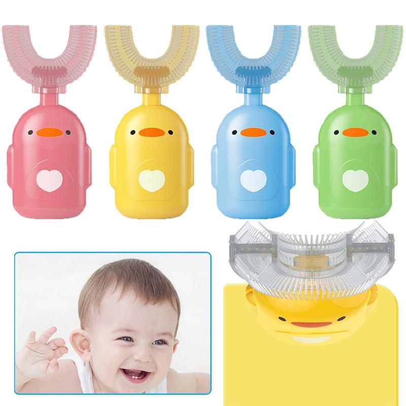 Adorable Silicone U-shaped Toothbrush For Toddlers Safe And Comfortable