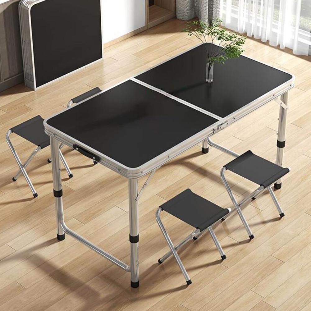 Foldable Camping Table with Handle Portable Picnic Table Folding Aluminum Camp Table for Indoor Outdoor Patio Backyard Parties