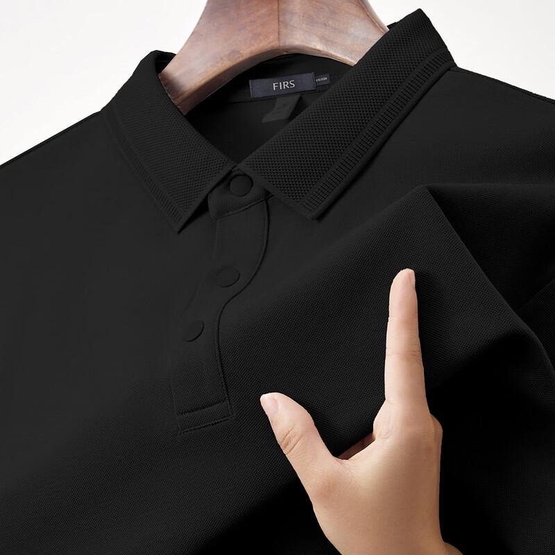 Shanshan Men's Silk Blend Thermal Long Sleeve Polo T-Shirt