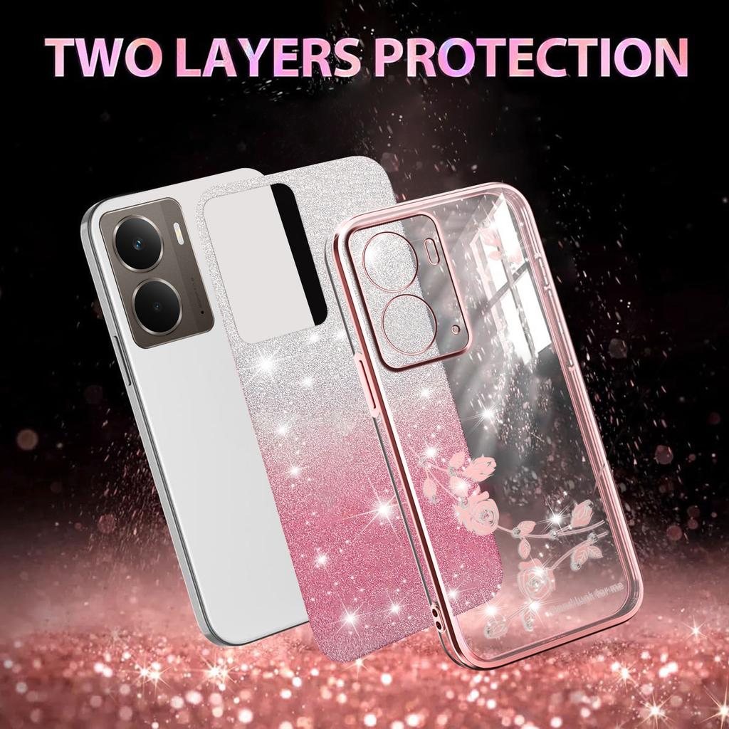 For Realme P3 5G Case Flower TPU Flexible Gradient Phone Cover