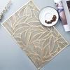 Bronzing PVC Table Runner 35*180cm Leaf Hollow Anti-slip Heat Insulation Dinning Table Mat Home Hotel Tablecloth Decoration