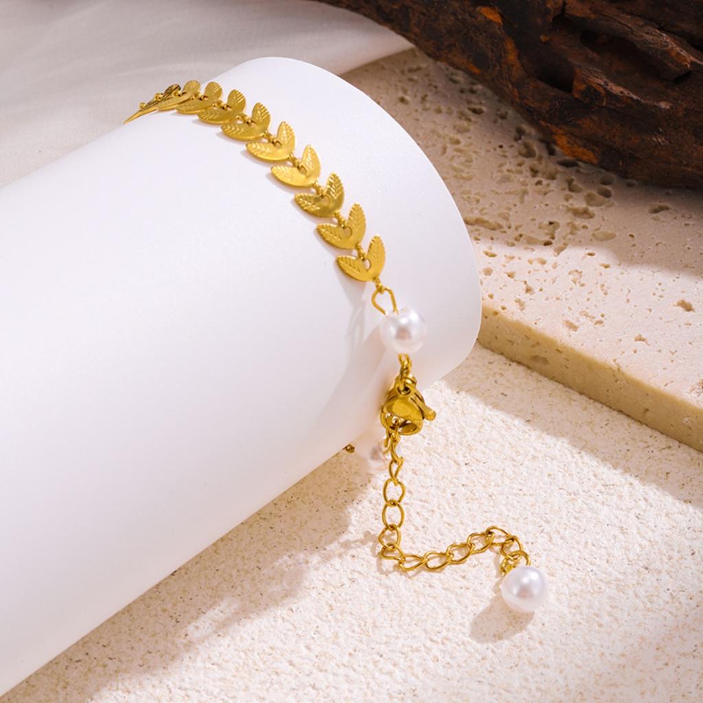 Luxus Goldfarbenes Fischschwanz-Armband - Edelstahlschmuck für Damen, Hypoallergenes Geschenk & Party Armreifen Zubehör