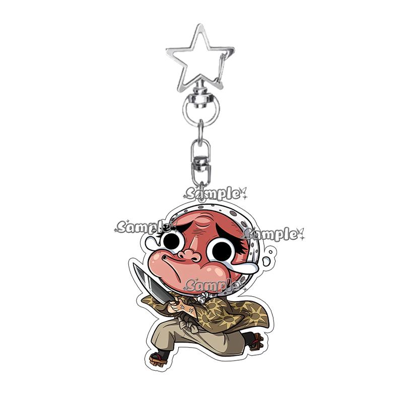 5cm Acrylic Anime Cartoon Kamado Nezuko Agatsuma Tanjiro Giyuu Q Version Keychain Game Character Backpack Pendant Charm Gift Toy