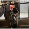 IELGY Diamond Chain Crossbody Drawstring Bucket Bag