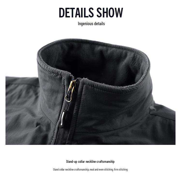 Wendbare Fleeceweste für Herren: Mehrere Taschen, dick gefüttert, für Herbst- und Winter-Outdoor-Arbeitskleidung