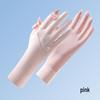 Women's Anti-UV Ice Silk Summer Gloves: Breathable, Thin, Non-Slip, Touchscreen Compatible for Driving & Cycling.