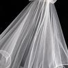 Wedding Veil with Metal Comb Wedding Hair Accessories for Flower Girl 2 Tier Longest Tulle 28" Embellished with Bow