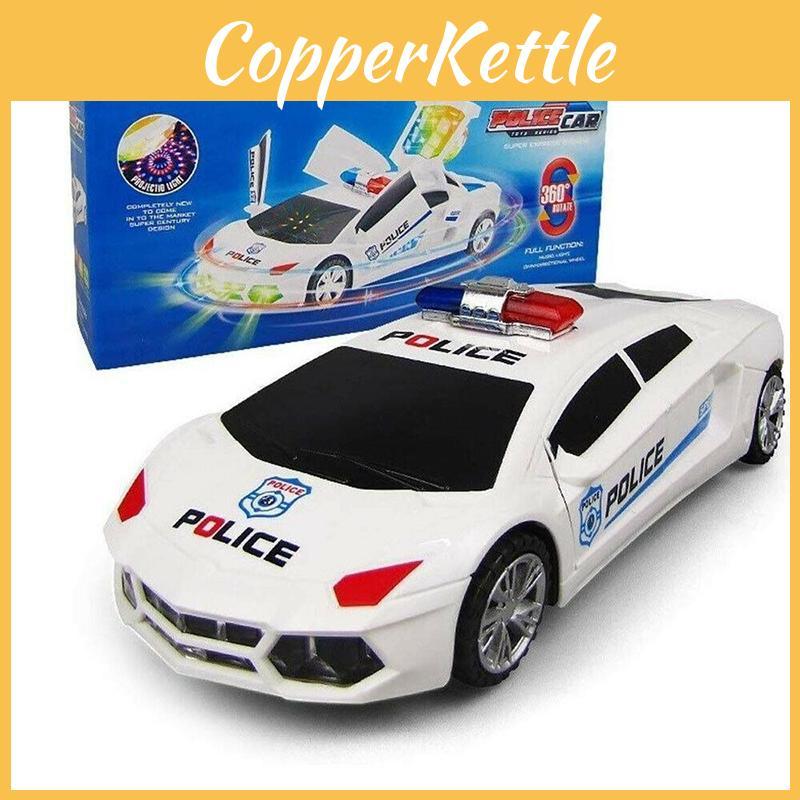 Stunning Police Car Led Light Music Rotating Toy For Kids Universal Driving Fun