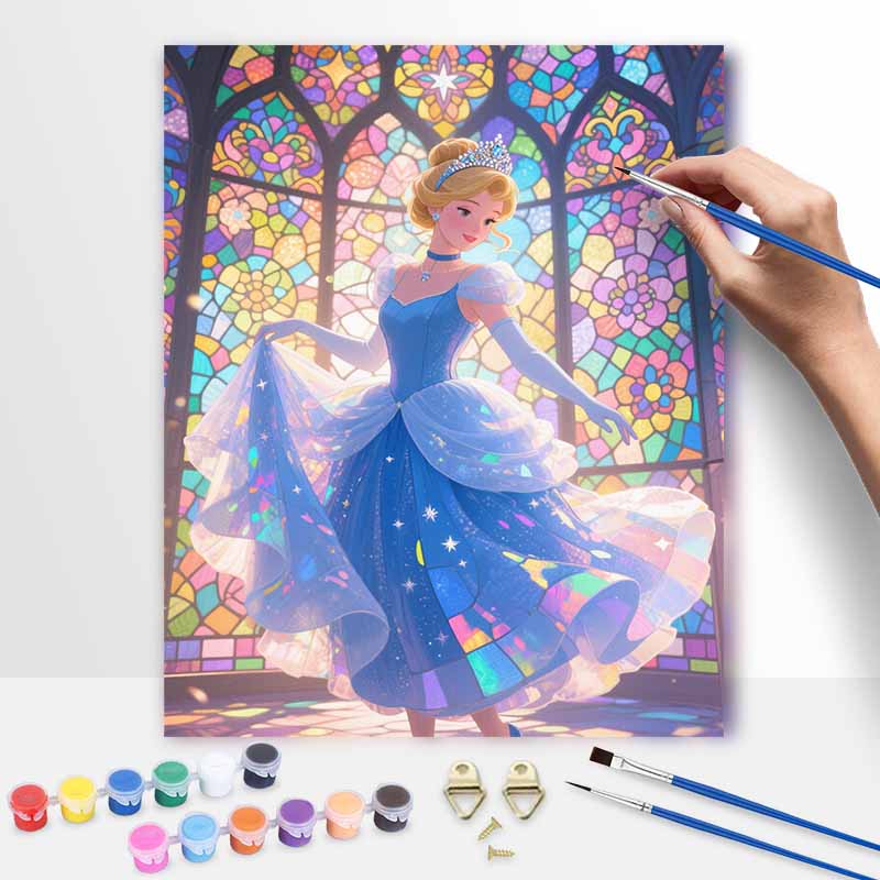 Disney Princess Oil Painting Hand Painting Coloring Painting Handmade Diy Home Decoration Gift