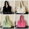 Solid Color Plush Handbag Korean Style Plush Shoulder Bag Kawaii Plush Tote Bag  Female/Girls