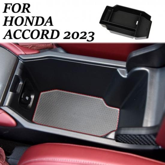 Matte black Center Console Organize ert Tray Armrest Storage For Honda Accord