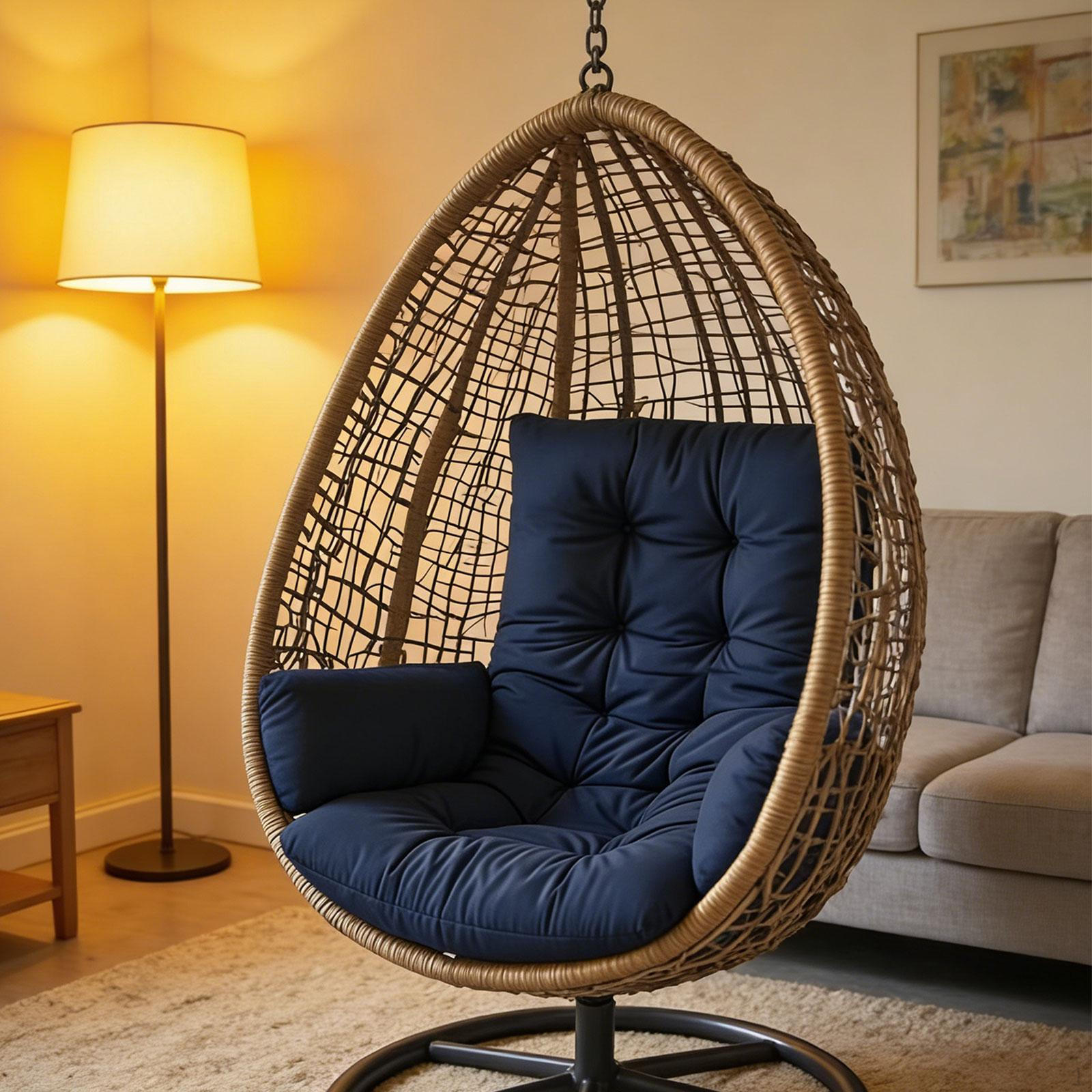 Подушка для сиденья качелей нескользящая удобная подходит для мебели на балкон в спальню на террасу Navy 3200₽