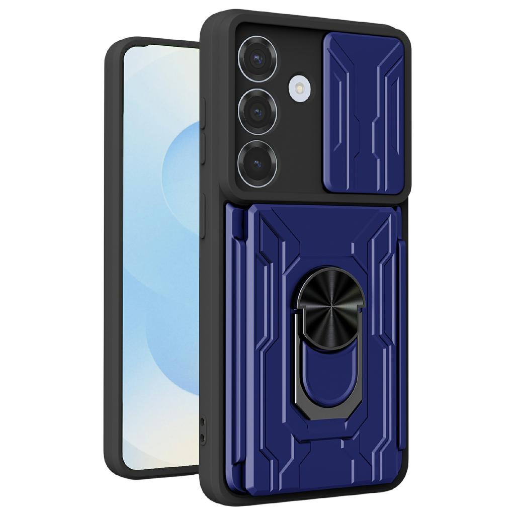For Samsung Galaxy A37 5G Case PC + TPU Kickstand Phone Back Cover with Camera Slider
