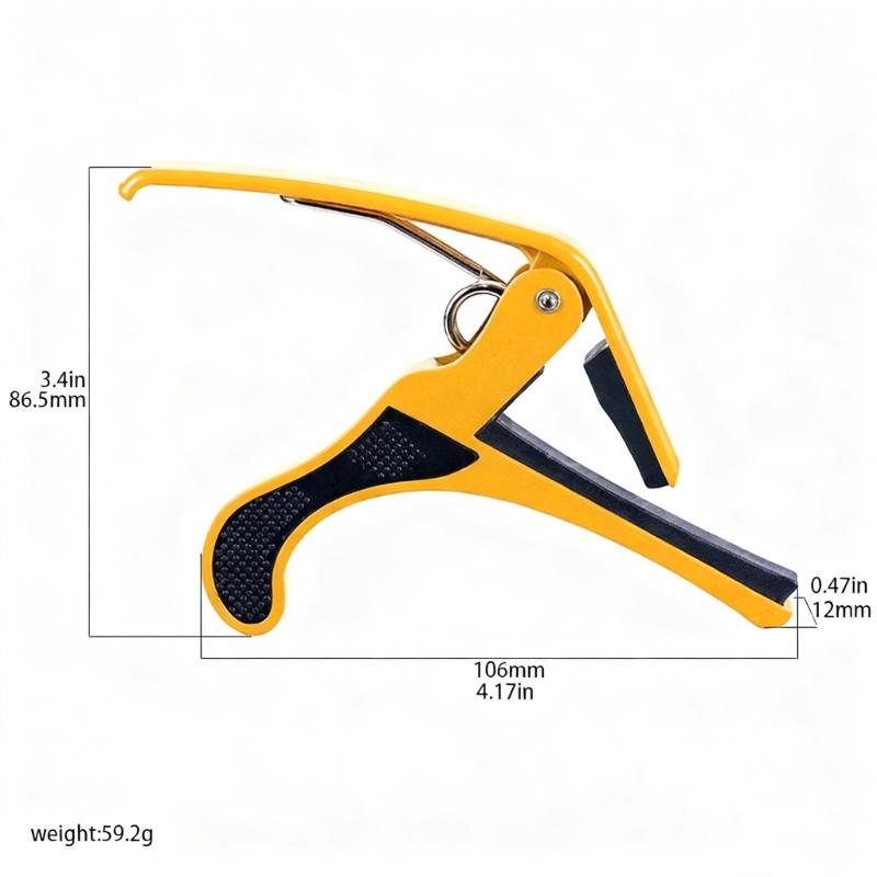 Portable 6-String Guitar Tunings Clamp Light Weight Quickly Release Capo for Guitars, Ukulele, Bass, Mandolin, Banjo