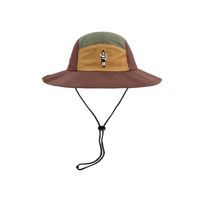 

Солнцезащитная шляпа для путешествий на открытом воздухе, быстросохнущая, дышащая, для альпинизма, женская шляпа с козырьком, персонализированная хипстерская мультяшная вышитая панама Children (53-56 темно-коричневого