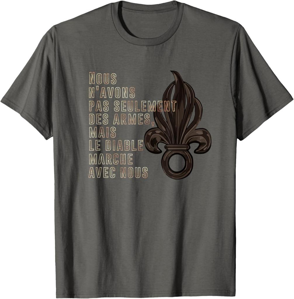 French Legion Song Quote  2nd REP Men TShirt Short Sleeve Casual 100 Cotton Shirt