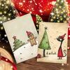 20 Ark Julepostkort Vintage Juletre Katt Pepperkakemann Snømann Reinsdyr Gratulasjonskort for Vinterfestrekvisitter