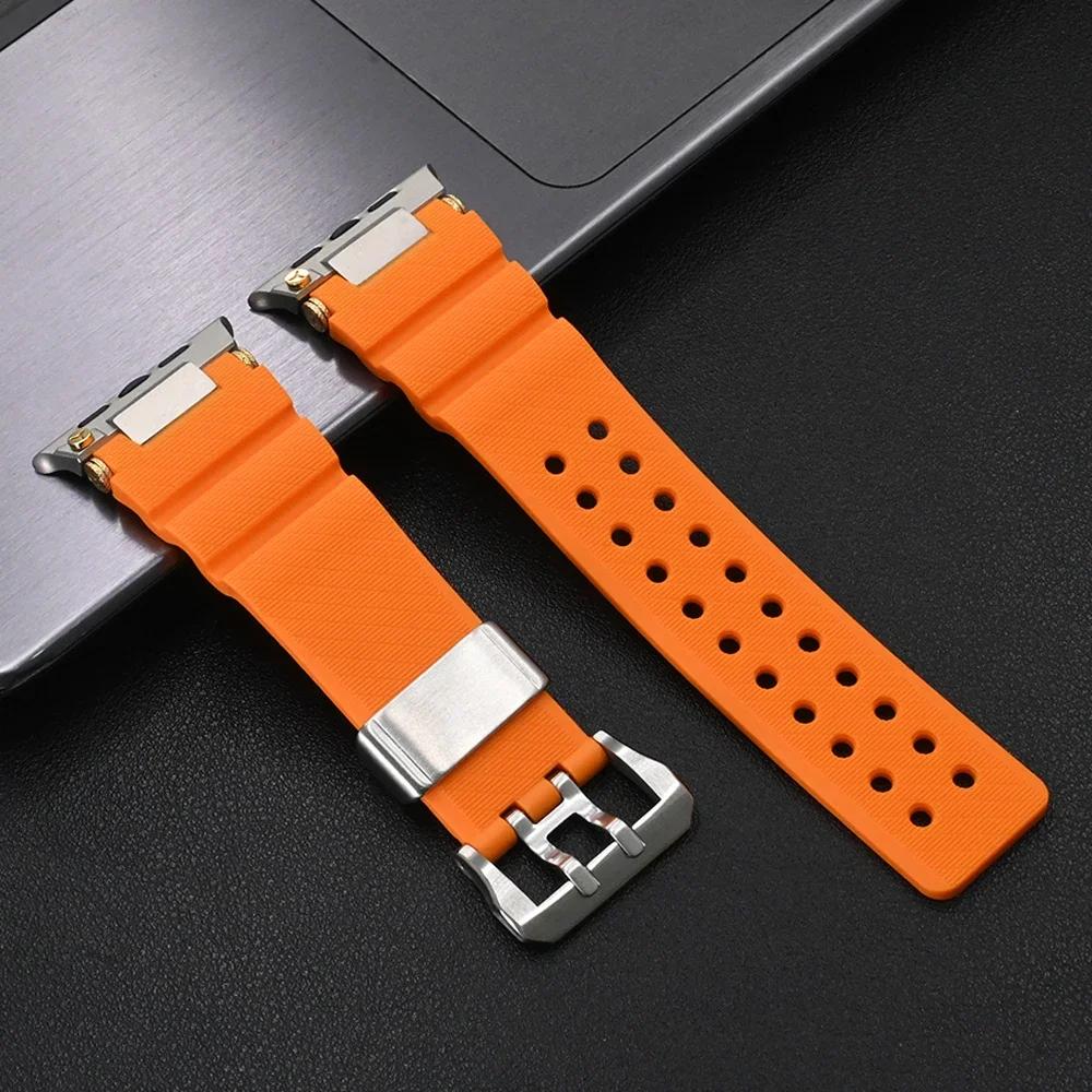 Silicone Watch Strap for Apple Watch Ultra 2 Band 49mm Sport Bracelet for Iwatch 10 46mm 9 8 7 6 Se 5 44mm 45mm Correa Wristband