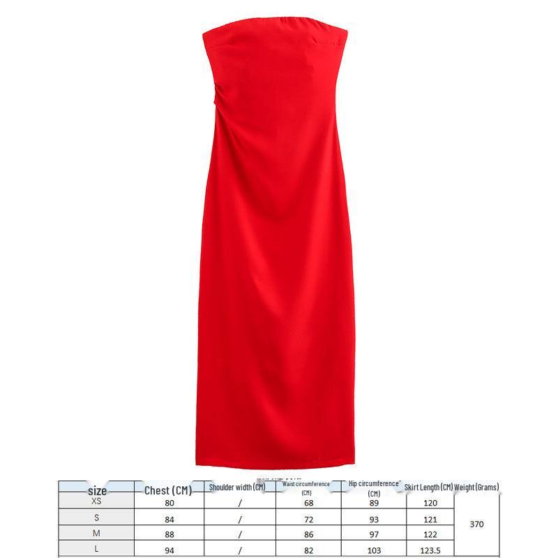 2024 European and American Fashion Black Silk Satin Midi Dress - Round Neck Sleeveless Design